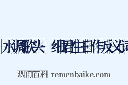 水调歌头·细君生日作反义词是什么意思的图片